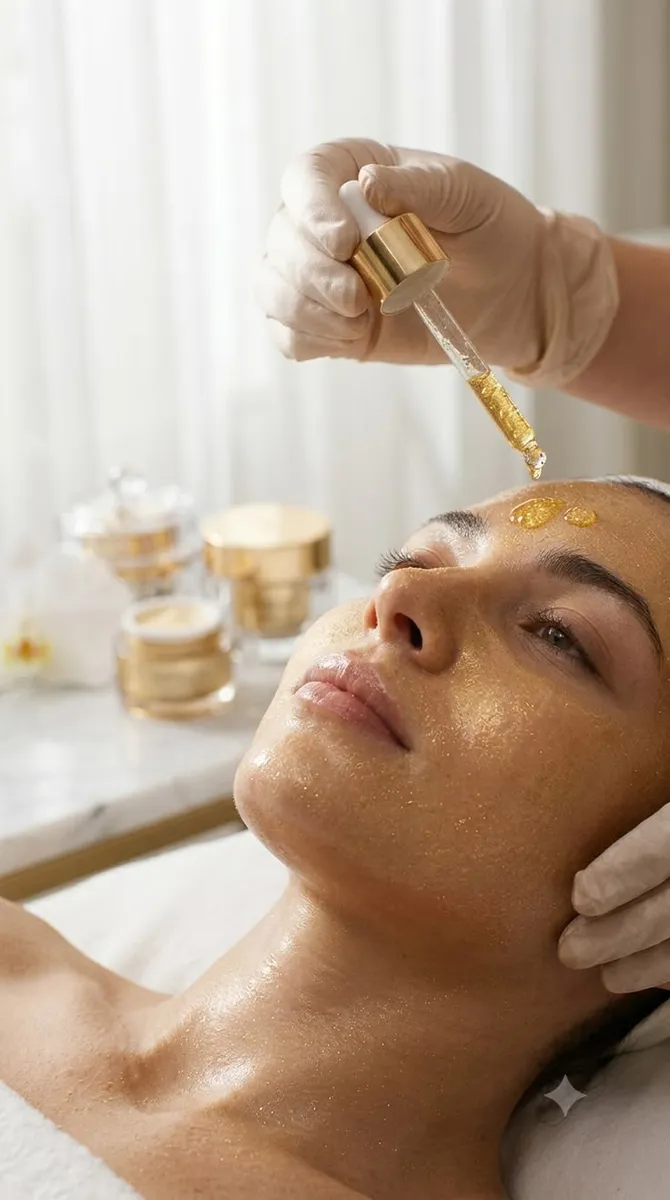 Gold Facial at Kandyan Aesthetics in Kandy and Kadawatha, Sri Lanka